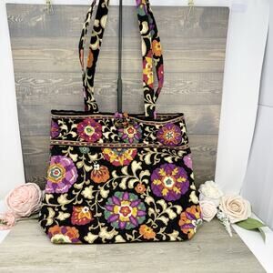 Vera Bradley Suzani Floral Toggle Closure Shoulder Tote Purse Bag